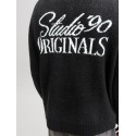 JACK & JONES Chamberi jacquard striktrøje - Black