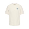 ONLY & SONS Mass chill life relaxed T-shirt - Egret Print / SANDO SOCIAL