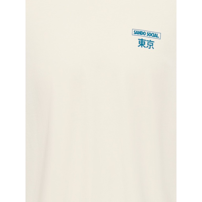 ONLY & SONS Mass chill life relaxed T-shirt - Egret Print / SANDO SOCIAL