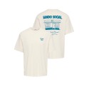 ONLY & SONS Mass chill life relaxed T-shirt - Egret Print / SANDO SOCIAL