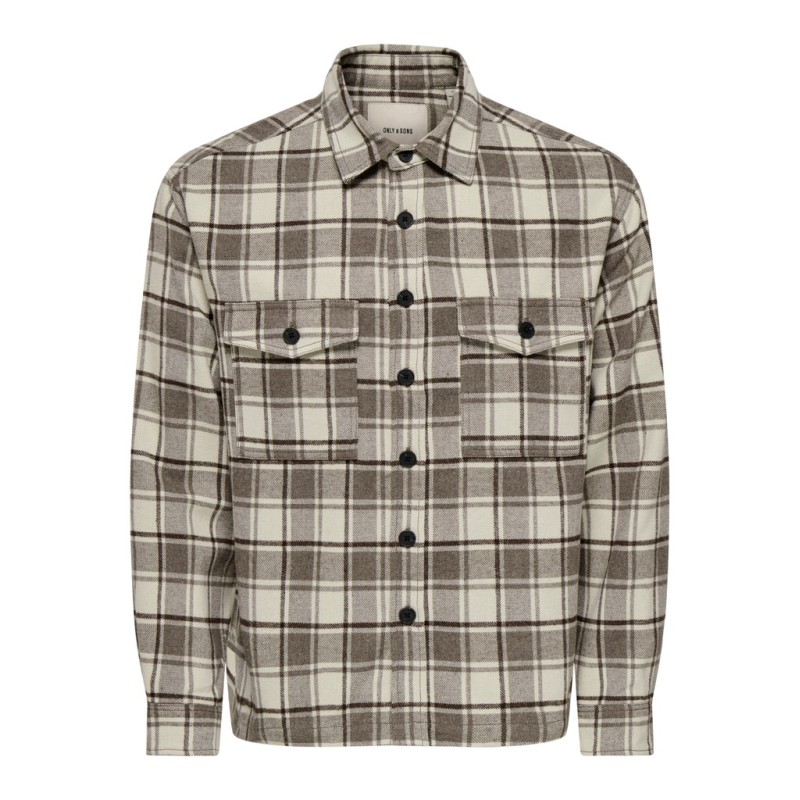 ONLY & SONS Eske checked overshirt - Falcon
