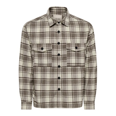 ONLY & SONS Eske checked overshirt - Falcon