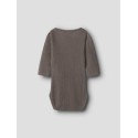 NAME IT BABY Wossa langærmet body merinould/silke - Morel