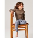 NAME IT MINI Wossa rib langærmet bluse - Morel