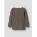 NAME IT MINI Wossa rib langærmet bluse - Morel