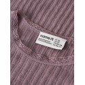 NAME IT MINI Wossa rib langærmet bluse - Toadstool