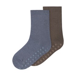 NAME IT MINI Wak 2-pak skridsikre strømper - Morel