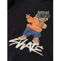 NAME IT KIDS Navi langærmet sweat hoodie - Black