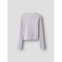 LMTD Ninaja lanærmet crop blonde bluse - Misty Lilac
