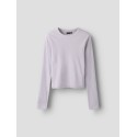 LMTD Ninaja lanærmet crop blonde bluse - Misty Lilac