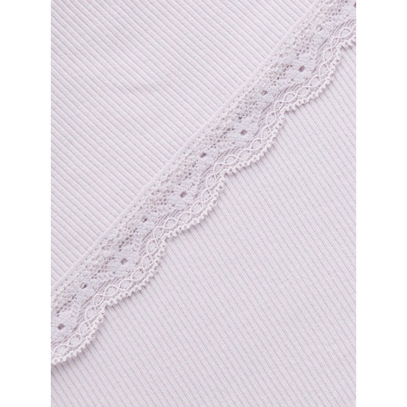 LMTD Ninaja lanærmet crop blonde bluse - Misty Lilac