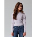 LMTD Ninaja lanærmet crop blonde bluse - Misty Lilac