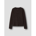NAME IT KIDS Nolovo langærmet slim bluse - Chocolate Plum