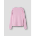 NAME IT KIDS Nolovo langærmet slim bluse - Bogionia Pink