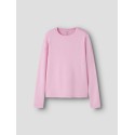 NAME IT KIDS Nolovo langærmet slim bluse - Bogionia Pink