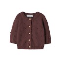 NAME IT BABY Nasha langærmet strikcardigan - Wild Ginger