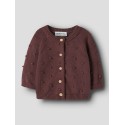 NAME IT BABY Nasha langærmet strikcardigan - Wild Ginger