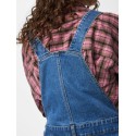PIECES Alice oversize denim overalls - Medium Blue Denim