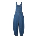 PIECES Alice oversize denim overalls - Medium Blue Denim
