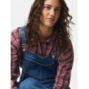 PIECES Alice oversize denim overalls - Medium Blue Denim