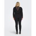 ONLY CARMAKOMA Tilde rib blonde bluse - Black