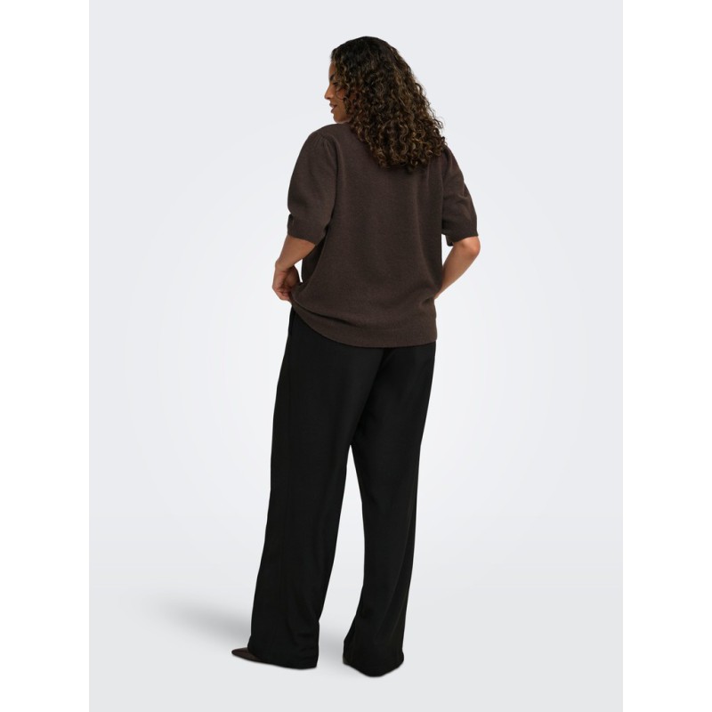 ONLY CARMAKOMA Rica strik pullover - Chocolate Torte / Melange