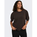 ONLY CARMAKOMA Rica strik pullover - Chocolate Torte / Melange