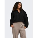 ONLY CARMAKOMA Minna langærmet bluse - Black