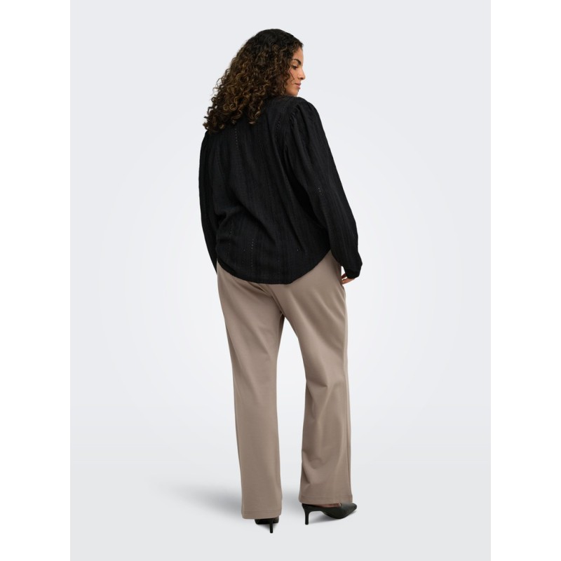 ONLY CARMAKOMA Minna langærmet bluse - Black
