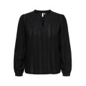 ONLY CARMAKOMA Minna langærmet bluse - Black