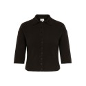 ONLY CARMAKOMA Macey polo strikcardigan - Coffee Bean / Button