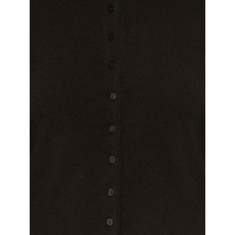 ONLY CARMAKOMA Macey polo strikcardigan - Coffee Bean / Button