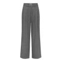 ONLY Miles pleat wide leg bukser - Medium Grey Melange