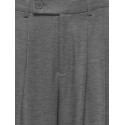 ONLY Miles pleat wide leg bukser - Medium Grey Melange