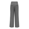 ONLY Miles pleat wide leg bukser - Medium Grey Melange