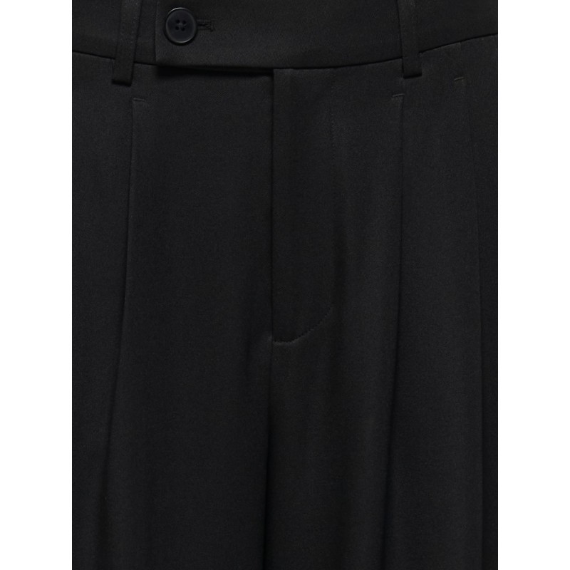 ONLY Miles pleat wide leg bukser - Black
