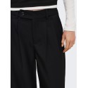 ONLY Miles pleat wide leg bukser - Black