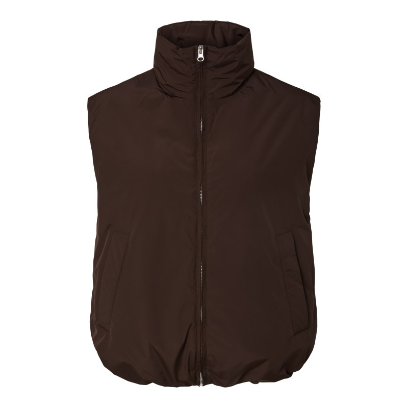PIECES Sif vest - Hot Fudge