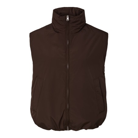 PIECES Sif vest - Hot Fudge