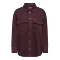 ONLY Silla langærmet denim skjorte - Fudge