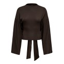 ONLY Estrid langærmet bluse - Coffee Bean