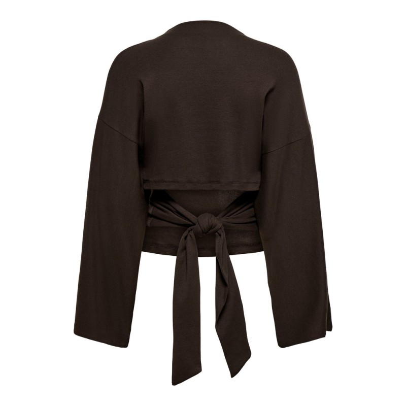 ONLY Estrid langærmet bluse - Coffee Bean