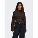 ONLY Estrid langærmet bluse - Coffee Bean