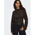 ONLY Estrid langærmet bluse - Coffee Bean