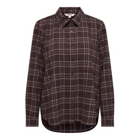 ONLY Wren skjorte - Black / Checked forge