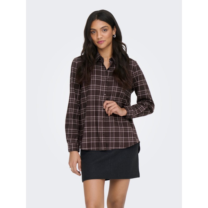 ONLY Wren skjorte - Black / Checked forge