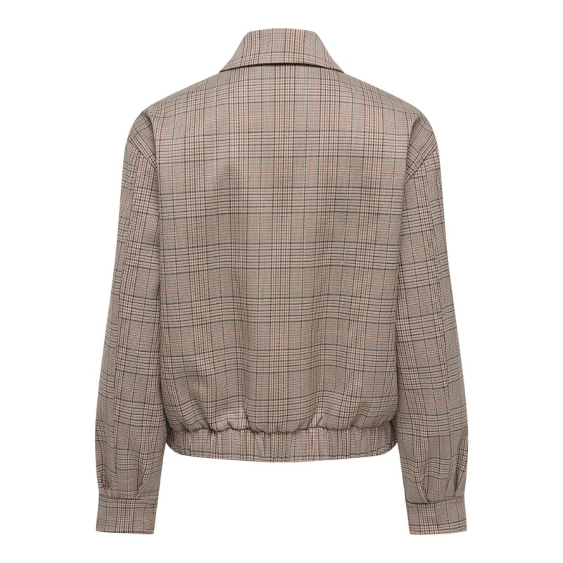 ONLY Ursula bomber jakke - Toasted Coconut / Checks