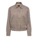 ONLY Ursula bomber jakke - Toasted Coconut / Checks