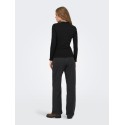 ONLY Leslie langærmet blonde bluse - Black