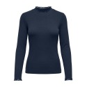 ONLY Leslie langærmet blonde bluse - Navy Blazer